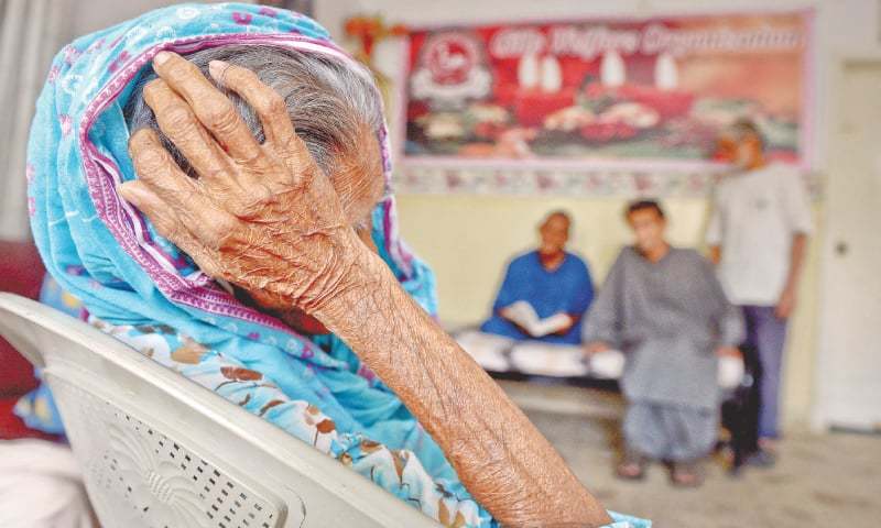 Old age home mother